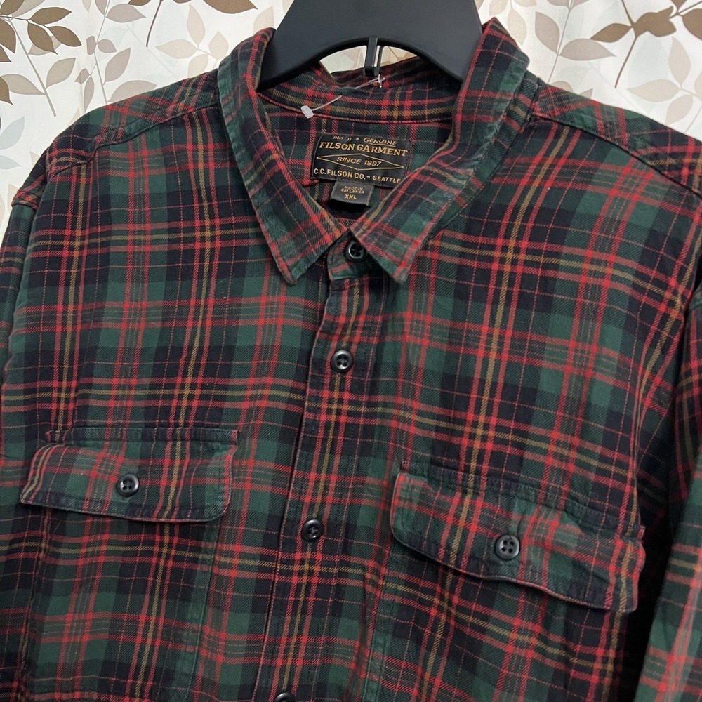 CC Filson Scout Flannel Shirt Mens XXL Long Sleeve Button Up Workwear Christmas